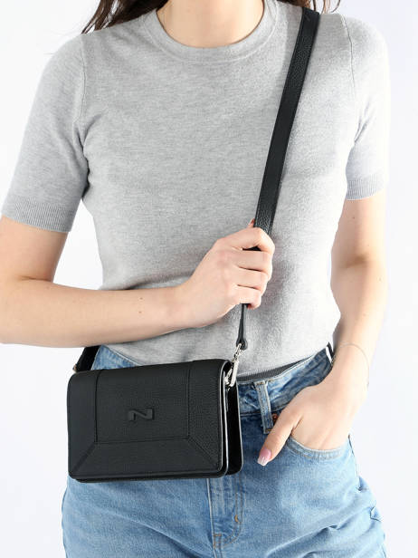 Leather Maastricht Crossbody Bag Nathan baume Black mondrian 4 other view 1