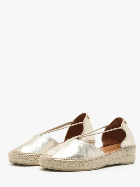 Espadrilles En Cuir Toni pons Or women P vue secondaire 4