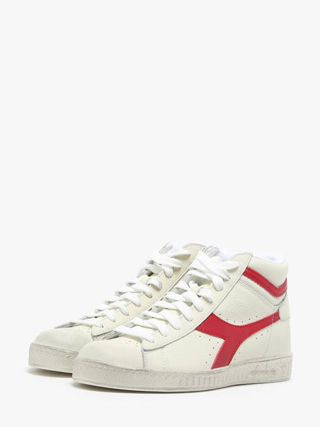 Sneakers Game L Hi Waxed En Cuir Diadora Rouge unisex 178300 vue secondaire 4