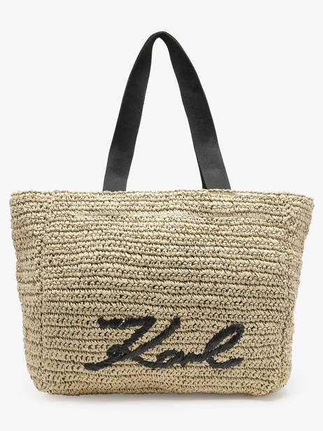 Shopping Bag K Signature Raphia Karl lagerfeld Beige k signature 241W3064