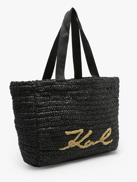 Shopping Bag K Signature Raphia Karl lagerfeld Black k signature 241W3064 other view 2