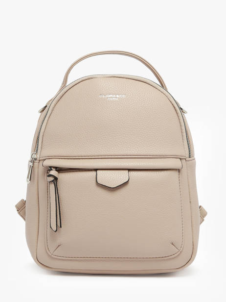Backpack Miniprix Beige grained F3606