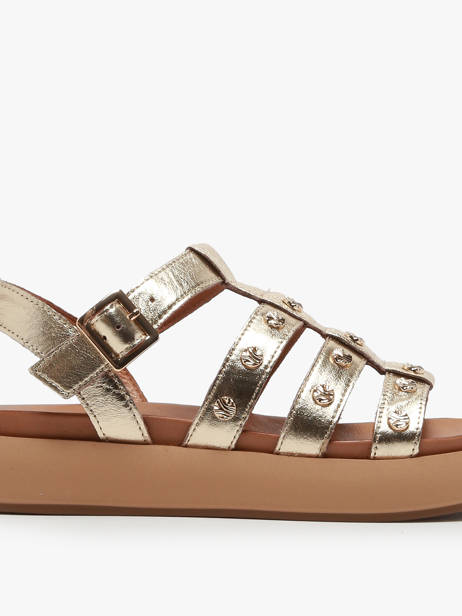 Sandals In Leather Inuovo Gold women A96020 other view 1