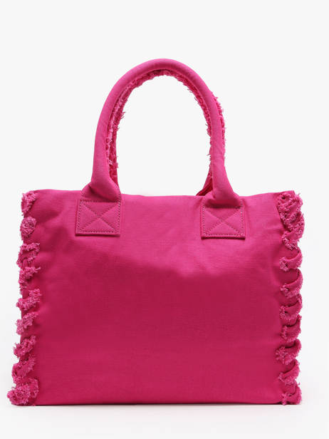 Sac Porté épaule Logo Shopper Coton Pinko Rose logo shopper A1WQ vue secondaire 4