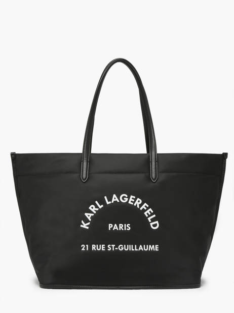 Sac Porté épaule Rue St Guillaume Nylon Karl lagerfeld Noir rue st guillaume 240W3111