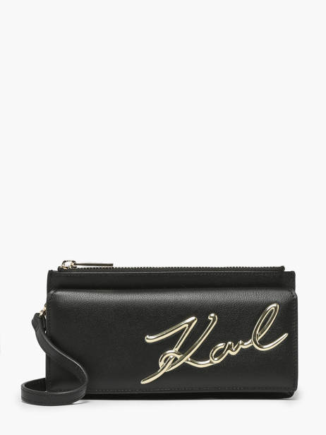 Leather K/signature Crossbody Bag Karl lagerfeld Black k signature 240W3203