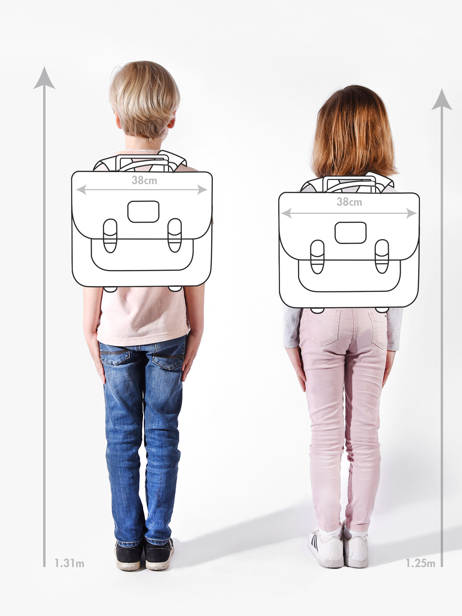 Cartable à Roulettes Enfant 2 Compartiments Cameleon Bleu actual CR38 vue secondaire 1