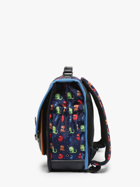 Satchel For Kids 2 Compartments Cameleon Multicolor retro CA35 other view 2