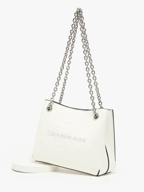 Shoulder Bag Sculpted Calvin klein jeans White sculpted K607831 other view 2