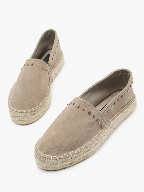 Espadrilles En Cuir Colors of california Beige women HCESPA10 vue secondaire 2