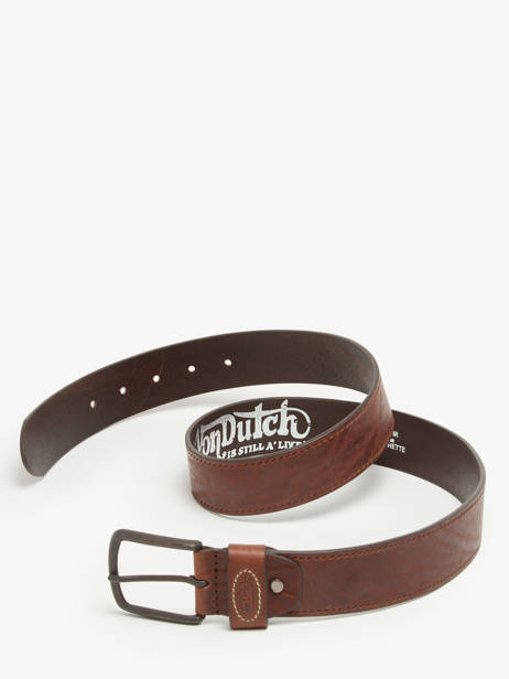 Adjustable Men's Belt Von dutch Brown belt HELOS other view 3