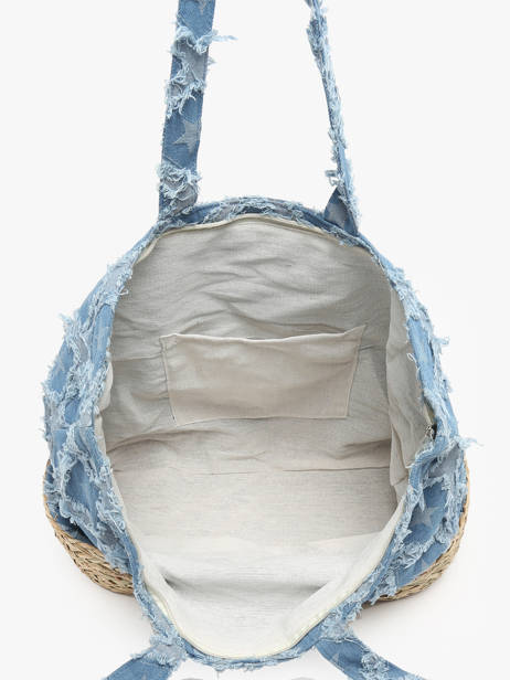 Shoulder Bag Saint Barth Cotton Miniprix Blue saint barth B475 other view 2