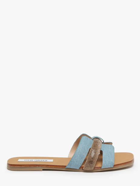 Slippers Edriah In Leather Steve madden Blue women 11002559