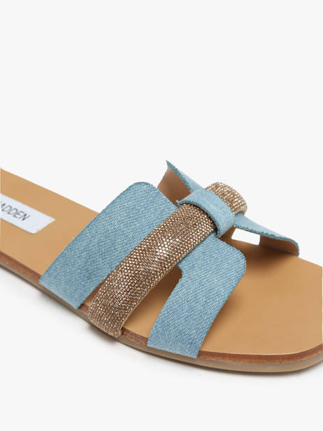 Mules Edriah En Cuir Steve madden Bleu women 11002559 vue secondaire 1