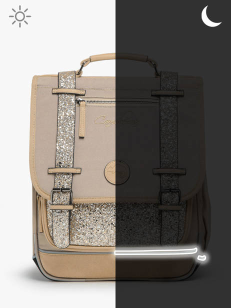 2-compartment Vintage Fantasy Backpack Cameleon Beige vintage fantasy SD39 other view 7