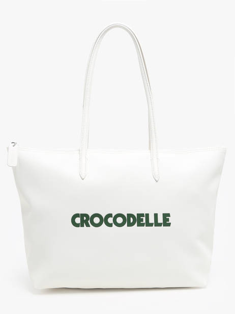 Shoulder Bag Large Heritage Print Croc Lacoste White large heritage print croc NF4550DI