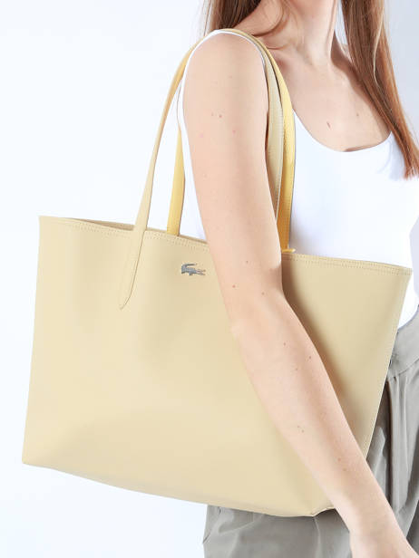 Sac Cabas Anna Reversible Lacoste Beige anna 18SAXPG6 vue secondaire 1