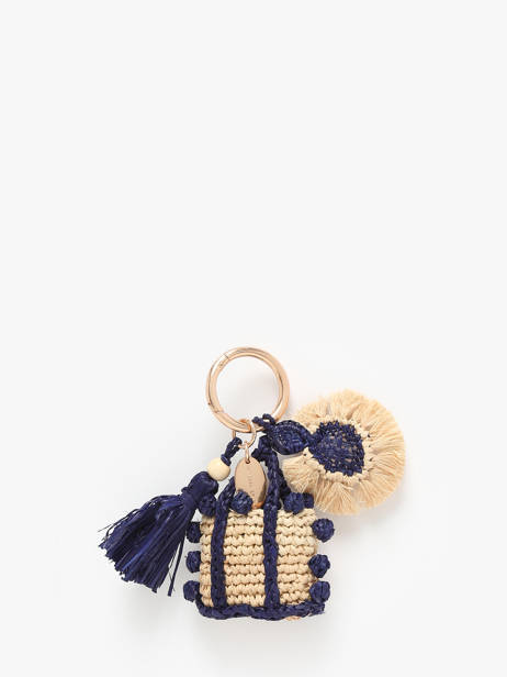 Raffia Cabas Pompom Keychain Vanessa bruno Multicolor charms 81V42970