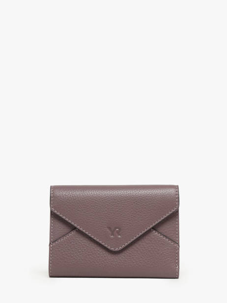 Portefeuille Cuir Yves renard Violet enveloppe 29223