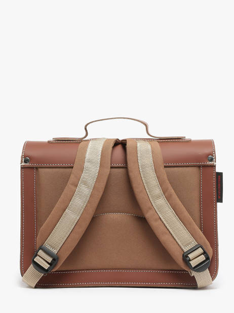Leather Teddy Satchel Own stuff Brown preschool 14TEDDY other view 3