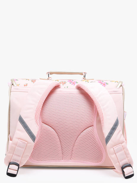 2-compartment Satchel Caramel et cie Pink boheme FI other view 4