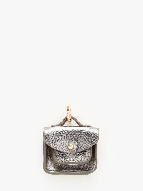 Leather La Breloque Bag Charm Paul marius Silver breloque BRELOGEO