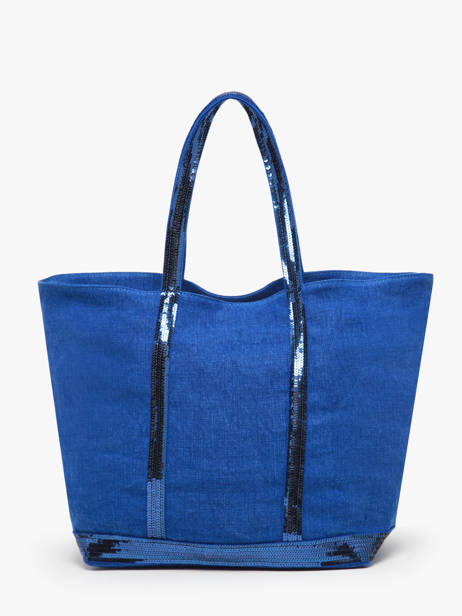 Large Le Cabas Tote Bag Linnen Sequins Vanessa bruno Blue cabas lin 31V40315