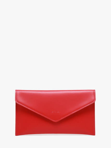 Medium Leather Paddock Clutch Bag Etrier Red paddock TLOS1670