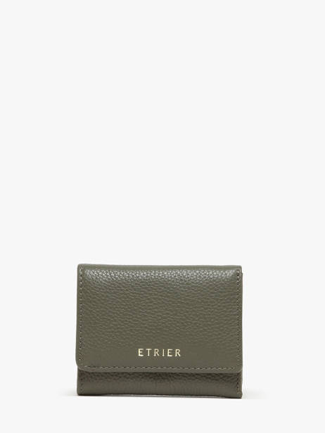 Leather Tradition Coin Purse Etrier Green tradition ETRA095S