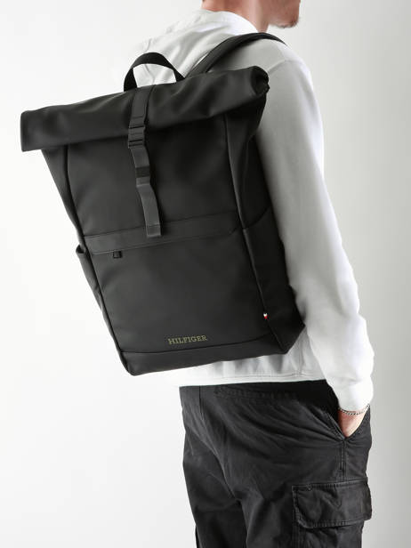 Backpack Tommy hilfiger Black th monotype AM12499 other view 1