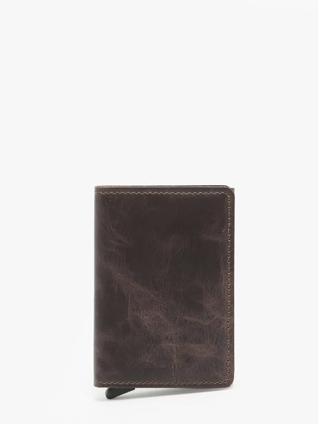 Card Holder Leather Secrid Brown vintage SV