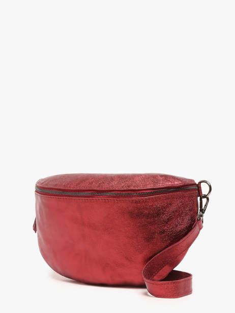 Sac Banane Nine Cuir Milano Rouge nine NI21123 vue secondaire 2