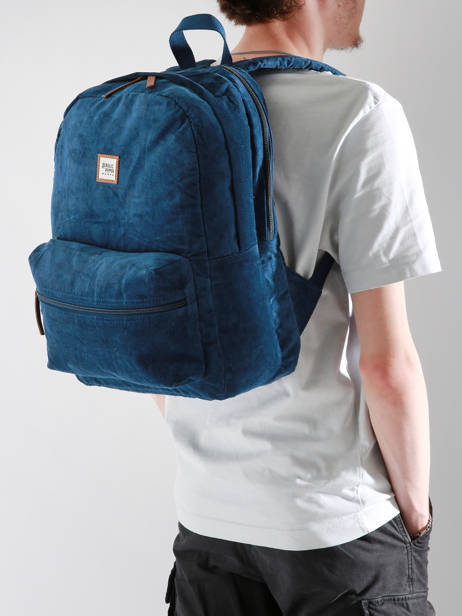 2-compartment Backpack Basilic pepper Blue delhi BDEH02 other view 1