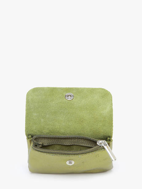 Leather Nine Coin Purse Milano Green nine NI22042N other view 1