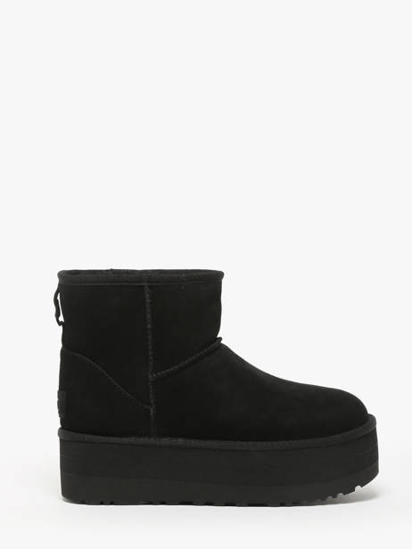 Boots Classic Mini Platform En Cuir Ugg Noir women 1134991