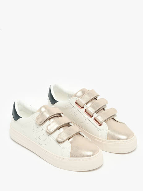 Velcro Sneakers In Leather No name Gold women GFNM0474 other view 3