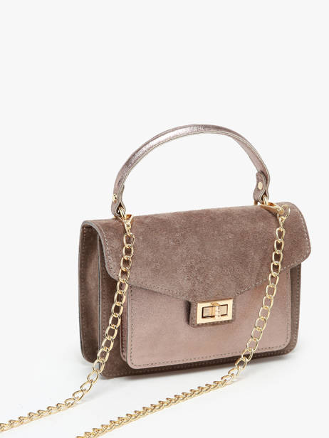 Sac à Main Velvet Cuir Milano Beige velvet VE21061G vue secondaire 2