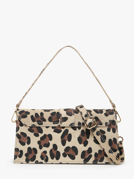 Shoulder Bag Velvet Leopardo Leather Milano Beige velvet leopardo VL24066 other view 4