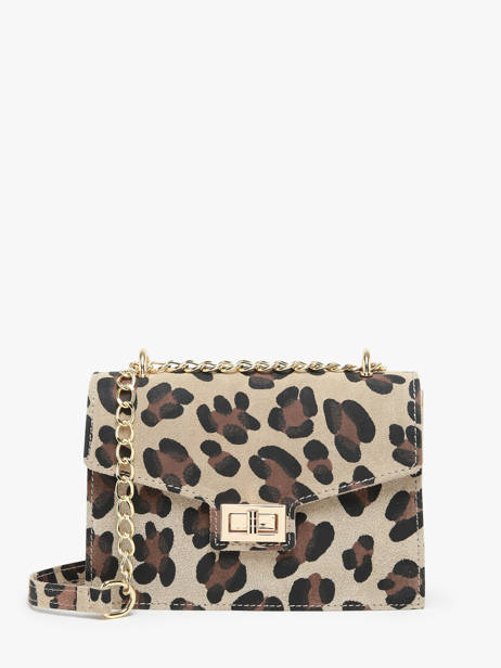 Shoulder Bag Velvet Leopardo Leather Milano Multicolor velvet leopardo VL21121