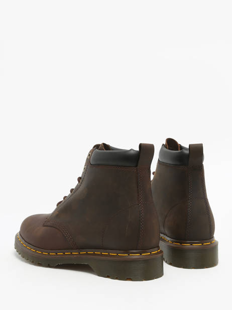 Bottines En Cuir Dr martens Marron unisex 24282207 vue secondaire 2