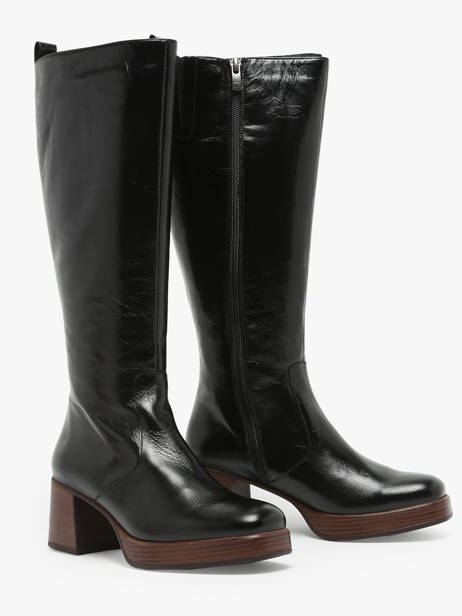 Boots Cristel In Leather Dorking Black theme D9339 other view 1