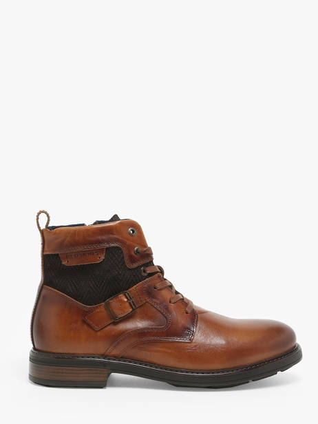 Bottines En Cuir Redskins Marron men CORRECT