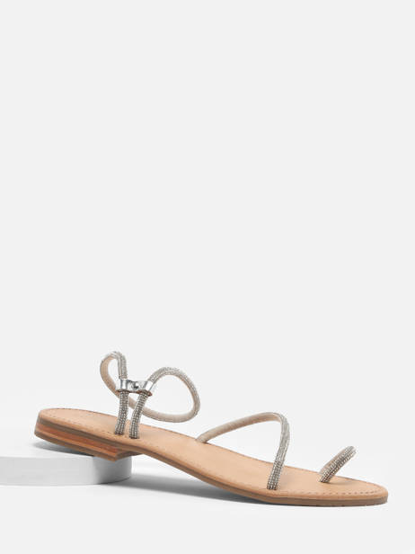 Nu-pieds En Cuir Les tropeziennes Argent women HODAXA vue secondaire 1