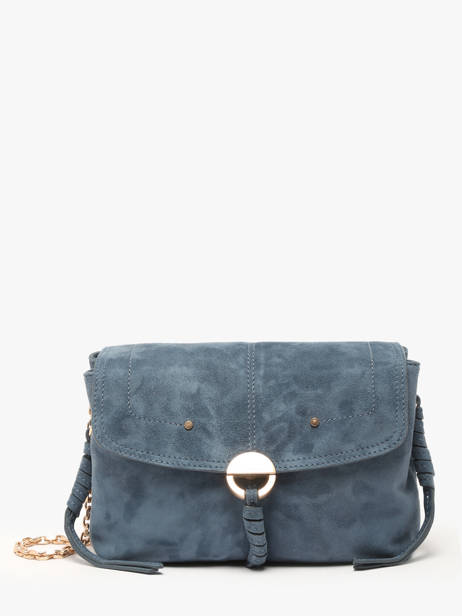 Medium Suede Leather Othilia Crossbody Bag Vanessa bruno Blue othilia 55V40815