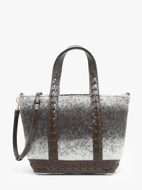 Sac Bandoulière Cabas Laine Vanessa bruno Gris cabas 43140435