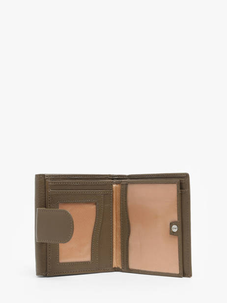 Leather Caviar Compact Wallet Crinkles Brown caviar 14068 other view 2