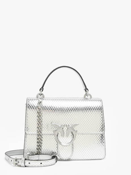 Sac à Main Love Bag Icon Cuir Pinko Argent love bag icon A1VG