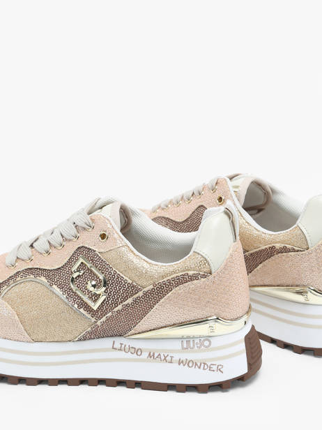 Sneakers Maxi Wonder 73 Liu jo Gold women BF4007TX other view 3