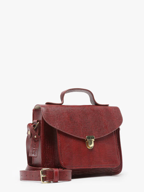 Crossbody Bag La Suite 1960 Leather Paul marius Red la suite 1960 GEORG960 other view 2