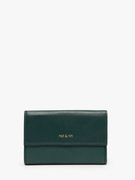 Wallet Leather Nat et nin Green vintage LOTTI